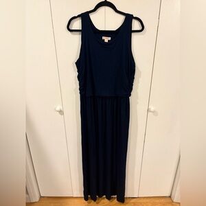 Brooks Brothers Red Fleece -  Navy Maxi Dress Quality Cotton Coastal Beach